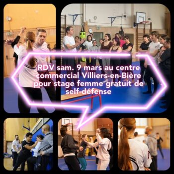 Stage Gratuit de Krav Maga au Centre Commercial Villiers en Bière en l’honneur de la Journée des Droits des Femmes